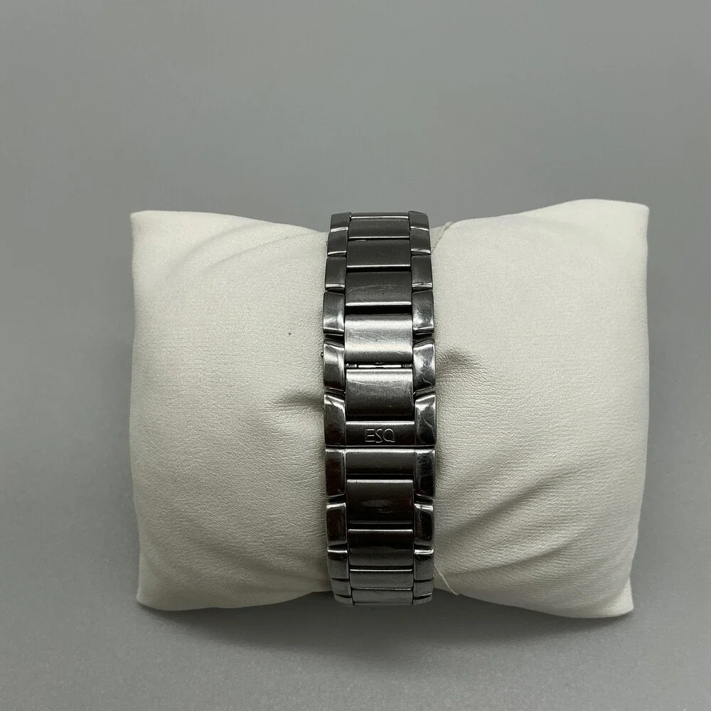 ESQ Esquire Womens Watch 21mm Silver Dial Stainless Steel New Battery 6.5
